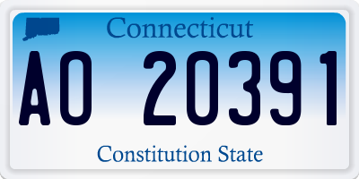 CT license plate AO20391