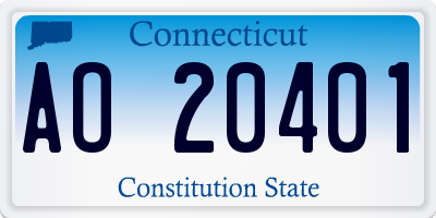 CT license plate AO20401