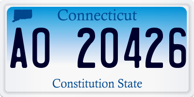 CT license plate AO20426