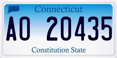 CT license plate AO20435