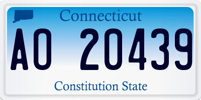 CT license plate AO20439