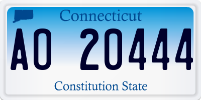 CT license plate AO20444