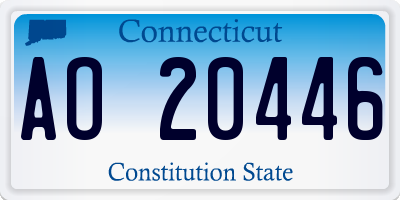 CT license plate AO20446