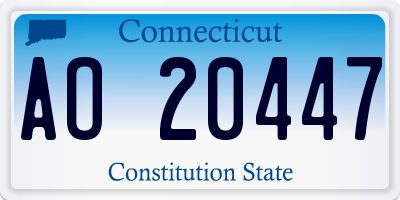 CT license plate AO20447