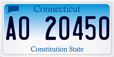 CT license plate AO20450