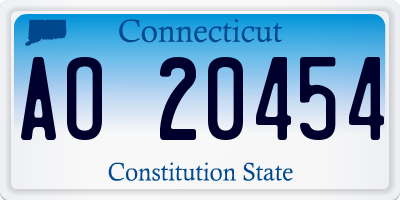 CT license plate AO20454