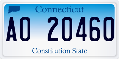 CT license plate AO20460