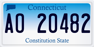 CT license plate AO20482