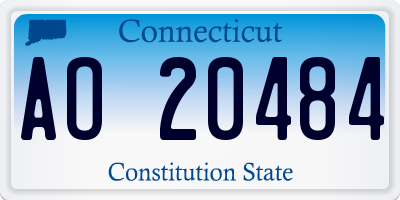 CT license plate AO20484