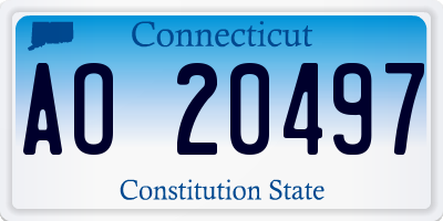CT license plate AO20497