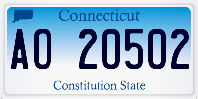 CT license plate AO20502