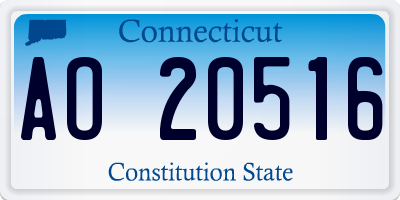 CT license plate AO20516