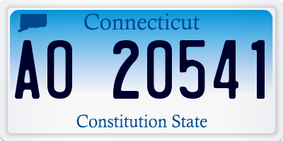 CT license plate AO20541