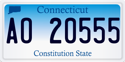 CT license plate AO20555