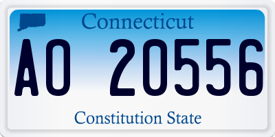 CT license plate AO20556