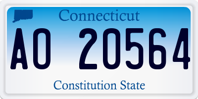 CT license plate AO20564