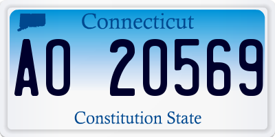 CT license plate AO20569