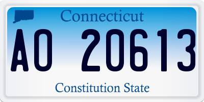 CT license plate AO20613