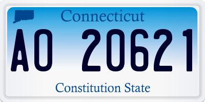 CT license plate AO20621