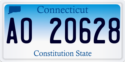 CT license plate AO20628