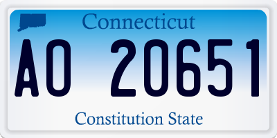 CT license plate AO20651