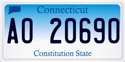 CT license plate AO20690