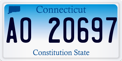 CT license plate AO20697