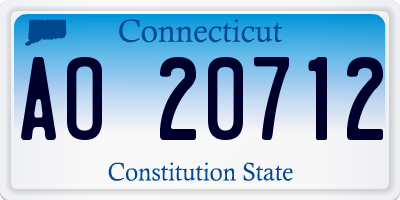 CT license plate AO20712