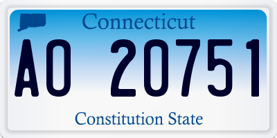 CT license plate AO20751