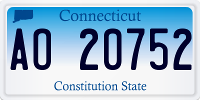 CT license plate AO20752
