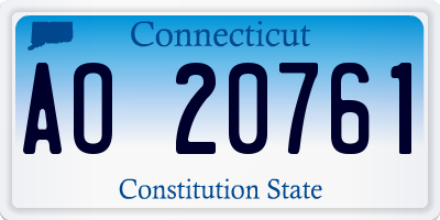 CT license plate AO20761