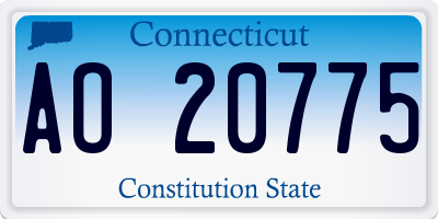 CT license plate AO20775