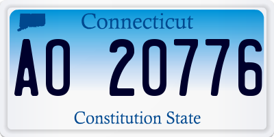 CT license plate AO20776