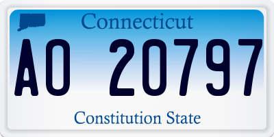 CT license plate AO20797