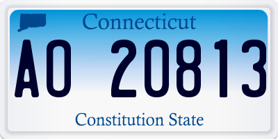 CT license plate AO20813