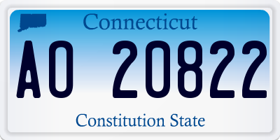 CT license plate AO20822