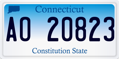 CT license plate AO20823