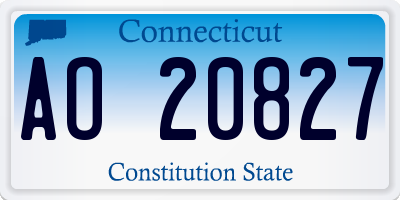 CT license plate AO20827