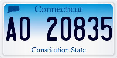 CT license plate AO20835