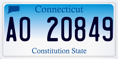 CT license plate AO20849