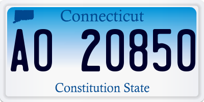 CT license plate AO20850