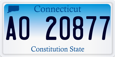 CT license plate AO20877