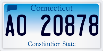 CT license plate AO20878