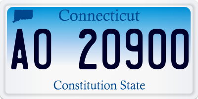 CT license plate AO20900