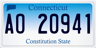 CT license plate AO20941