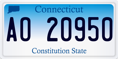 CT license plate AO20950