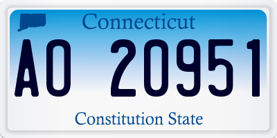 CT license plate AO20951