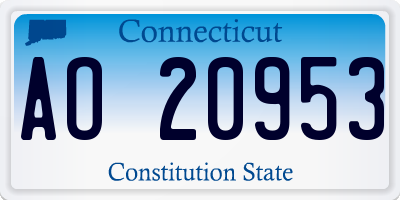CT license plate AO20953