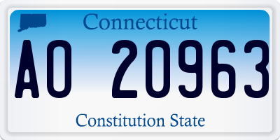 CT license plate AO20963