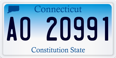 CT license plate AO20991